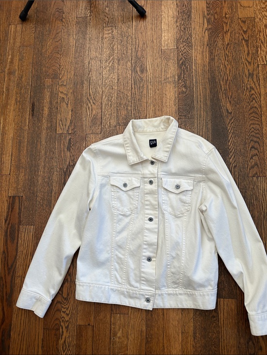 GAP Jackets & Blazers - GAP Off-White Denim Trucker Jacket